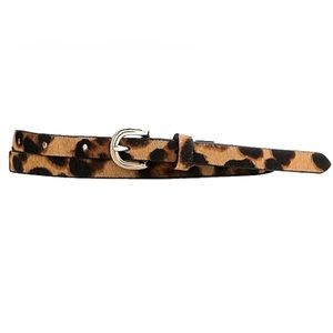 J. Crew Leopard Print Skinny Belt Medium